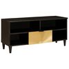 vidaXL Cabinet TV Negru și Aur 100 x 33 x 46 cm Lemn prelucrat