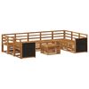 vidaXL Set de canapele de exterior 10 buc. natural