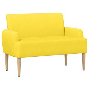 vidaXL Canapea cu capitonaj butonat Galben Deschis 116 x 67 x 81 cm