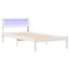 vidaXL Cadru de pat cu headboard Alb 90 x 190 cm Lemn de pin masiv