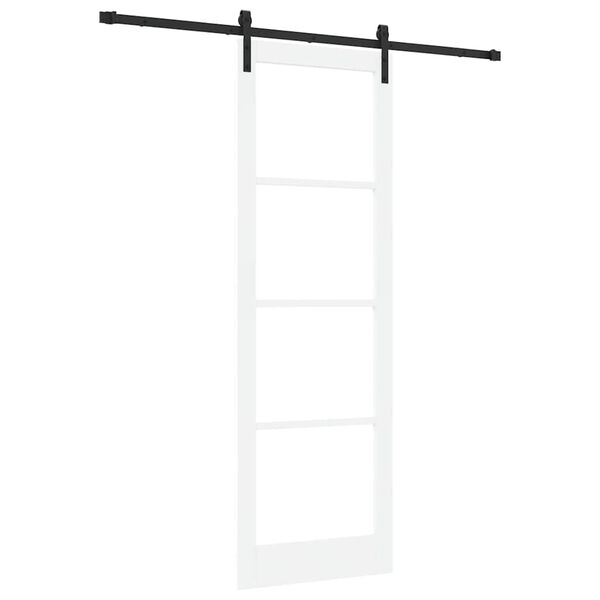vidaXL Ușă glisantă ORKDAL Alb și negru 78 x 232 cm