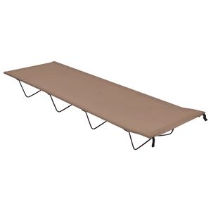 vidaXL Pat de camping, gri taupe, 180x60x19 cm, țesătură oxford & oțel