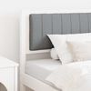 vidaXL Tăblie tapițată cu headboard Alb 100 cm Lemn de pin masiv