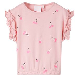 vidaXL Tricou pentru copii, roz deschis, 116