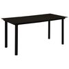 vidaXL Masă de grădină, negru, 150 x 80 x 74 cm, oțel și sticlă