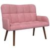 vidaXL Canapea cu 2 locuri Roz 115 x 61 x 87 cm Catifea
