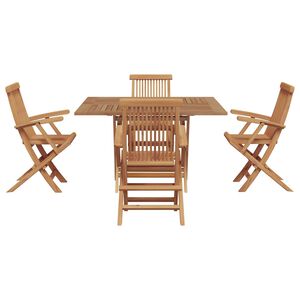 vidaXL Set de masă pentru grădină Maro Lemn Teak Solid