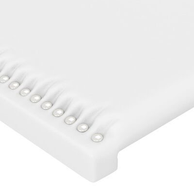 vidaXL Tăblie de pat, alb, 90x5x78/88 cm, piele ecologică