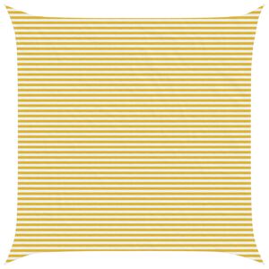 vidaXL P&acirc;nză de umbră Galben și alb 7 x 7 m HDPE