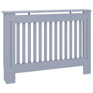 vidaXL Mască pentru calorifer, gri, 112 x 19 x 81,5 cm, lemn prelucrat