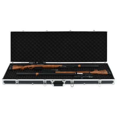 vidaXL Valiză pentru armă, negru, 118 x 38 x 12 cm, aluminiu