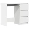 vidaXL Birou, alb, 90x45x76 cm, lemn prelucrat