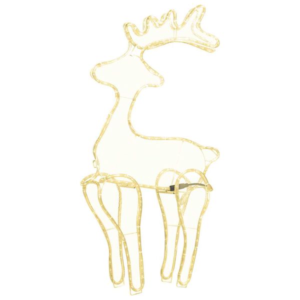 vidaXL Decorațiune de Crăciun ren cu plasă, 306 LED-uri, 60x24x89 cm