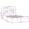 vidaXL Cadru de pat, alb, 160x200 cm, lemn masiv