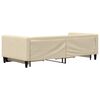 vidaXL Pat de zi cu extensie și sertare, crem, 90x200 cm, textil