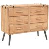 vidaXL Dulap cu sertare, lemn masiv de brad, 91 x 35 x 73 cm