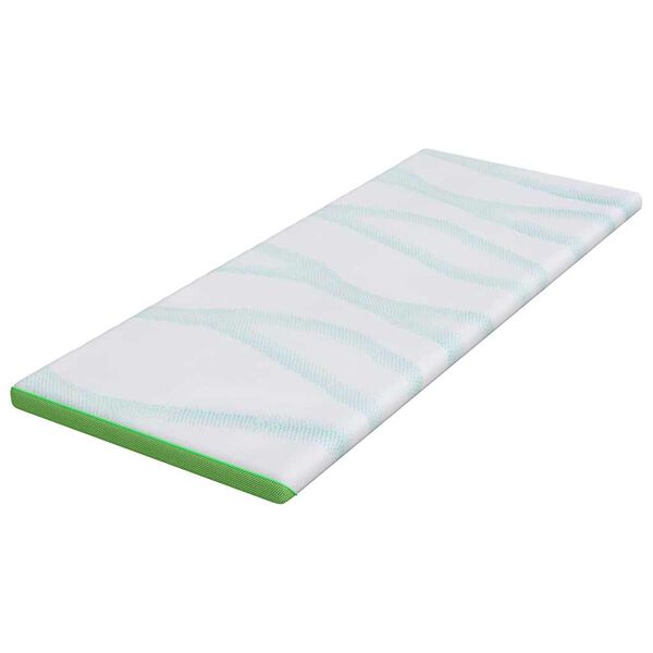 vidaXL Suport pentru saltea Alb și Verde 80 x 200 cm Material jacquard