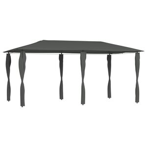 vidaXL Pavilion cu huse pentru st&acirc;lpi, antracit 2,98x5,3x2,59m 160g/m&sup2;