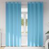 vidaXL Perdele Opaque cu Inel 2 pcs Albastru deschis 225 x 140 cm