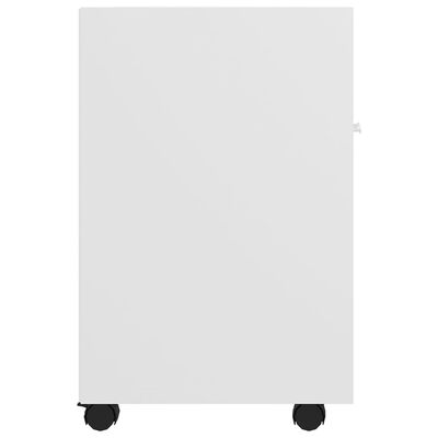 vidaXL Dulap lateral cu roți, alb, 33x38x60 cm, PAL