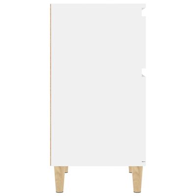 vidaXL Noptieră, alb extralucios, 40x35x70 cm