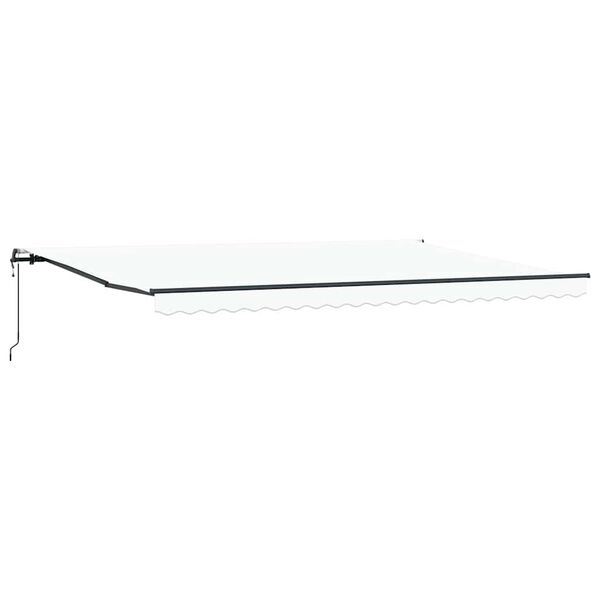 vidaXL Cortina Retractabilă Alb 500 &times; 350 cm Țesătură și Aluminiu