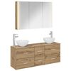 vidaXL Set de mobilier pentru baie 4 pcs Stejar Artizanal