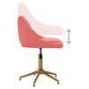 vidaXL Scaune de masă pivotante, 4 buc, roz, catifea