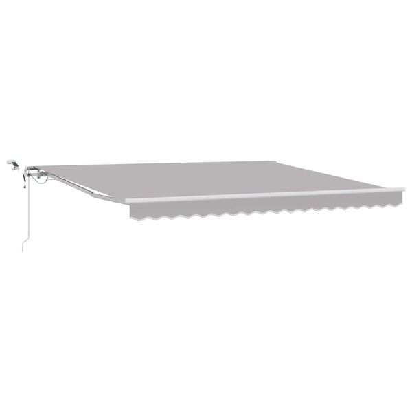 vidaXL Cortina Retractabilă Gri deschis 400 &times; 300 cm Stofă și Metal