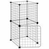 vidaXL Cușcă animale de companie cu ușă, 8 panouri, negru 35x35x70cm oțel