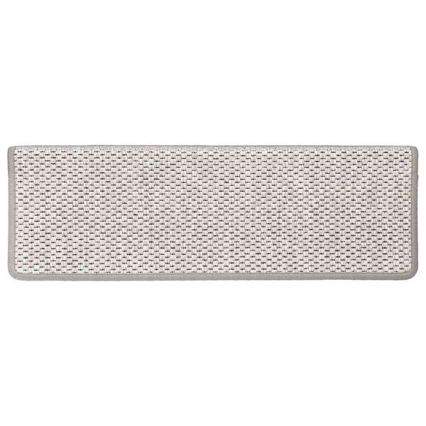 vidaXL Covoraș scări autoadeziv 15 buc platină 65x21x4 cm aspect sisal