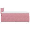 vidaXL Pat box spring cu saltea, roz, 80x200 cm, catifea