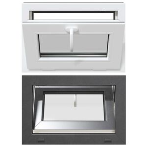 vidaXL Fereastră pentru subsol RISOR 60 x 40 cm PVC și Sticlă Antracit