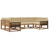 vidaXL Set de canapele de exterior 6 buc. Natural și Bej