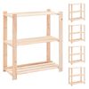 vidaXL Etajere cu 3 niveluri, 5 buc., 80x38x90 cm, pin masiv, 150 kg