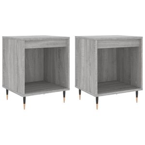 vidaXL Noptiere, 2 buc., gri sonoma, 40x35x50 cm, lemn compozit
