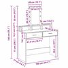vidaXL Masă de Machiaj cu sertar Alb 100 x 41 x 140 cm Lemn compozit