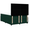 vidaXL Pat box spring cu saltea, verde &icirc;nchis, 140x200 cm, catifea