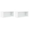 vidaXL Raft pentru depozitarea CD-urilor 2 buc. Alb 40 x 17 x 17 cm
