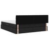 vidaXL Pat cu saltea și LED cu saltea Negru 160 x 200 cm Poliester