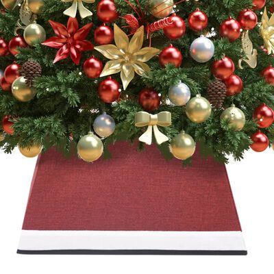 vidaXL Fustă brad de Crăciun, roșu și alb, 48x48x25 cm