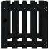 vidaXL Jardinieră grădină design gard negru 50x50x50 cm lemn masiv pin