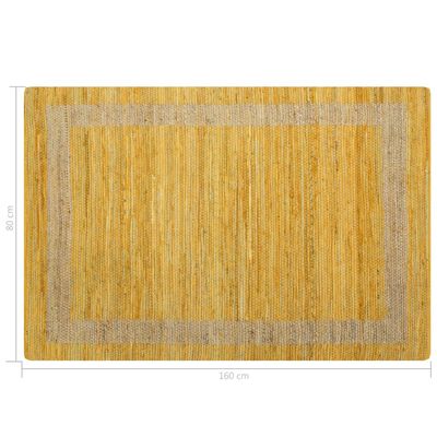 vidaXL Covor manual, galben, 120 x 180 cm, iută