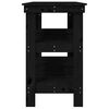 vidaXL Banc de lucru, negru, 142,5x50x80 cm, lemn masiv pin