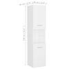vidaXL Set mobilier de baie, alb, lemn prelucrat