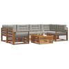 vidaXL Set de canapele de exterior 7 pcs Gri natural și deschis