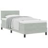 vidaXL Pat cu arcuri cu headboard Gri deschis 80 x 200 cm Catifea