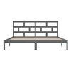 vidaXL Cadru de pat, gri, 200x200 cm, lemn masiv de pin