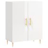 vidaXL Dulap, alb extralucios, 69,5x34x90 cm, lemn compozit