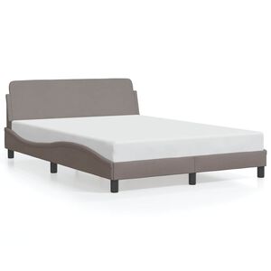vidaXL Cadru de pat, Dover, gri taupe, 120x200 cm, textil